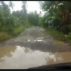 Akses Jalan Menuju Ujung Kulon Rusak Parah